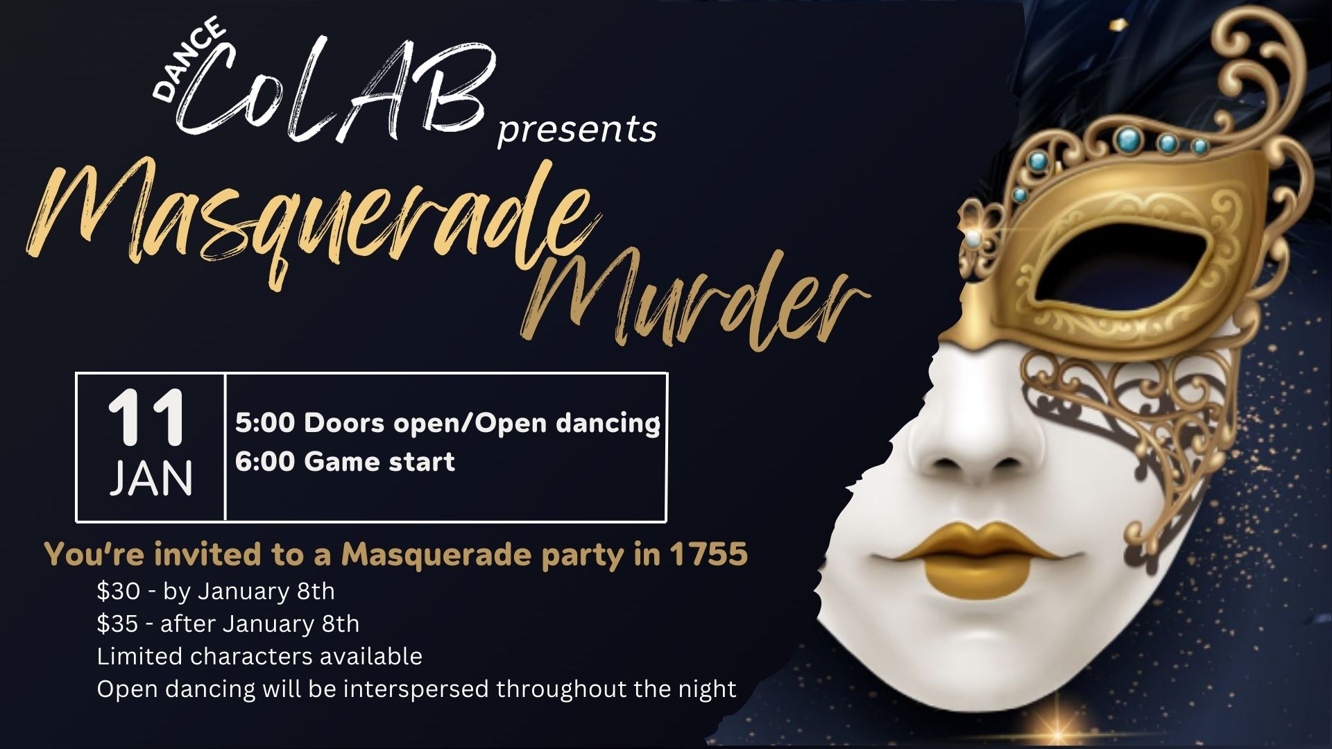 Featured event image - event information is included